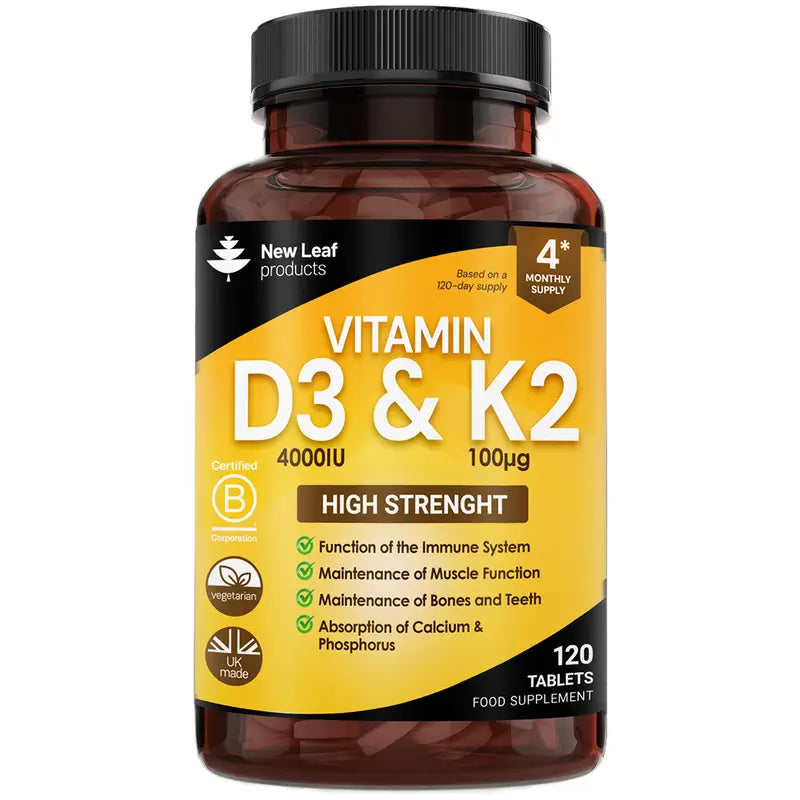 Vitamin D3 K2 Supplement UK - Essential for British Weather | Free Delivery