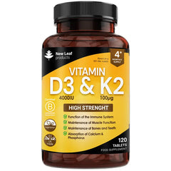 Vitamin D3 K2 Supplement UK - Essential for British Weather | Free Delivery