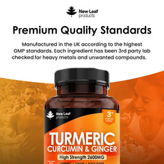 Turmeric Supplements UK - Ginger & Black Pepper | 95% Curcumin - The Flash Mart