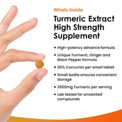 Turmeric Supplements UK - Ginger & Black Pepper | 95% Curcumin - The Flash Mart