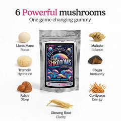 Mushroom Gummies UK - Lions Mane, Reishi & Cordyceps | Vegan - The Flash Mart