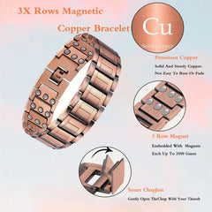 Copper Magnetic Bracelet for Natural Pain Relief - The Flash Mart