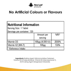 Vitamin D3 K2 Supplement UK - Essential for British Weather | Free Delivery