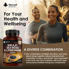 Shilajit, Sea Moss & Lions Mane UK - Superfood Capsules | Vegan