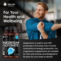 Magnesium Glycinate for Sleep, Muscle Recovery and Relaxation – High Absorption Formula UK