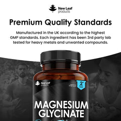 New Leaf Magnesium Glycinate 1040mg Capsules – Premium UK Magnesium Supplement